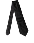 Dolce & Gabbana Black Solid Satin Silk Adjustable Women Necktie Tie