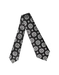 Dolce & Gabbana Dark Gray White Floral Silk Adjustable Women Necktie Tie