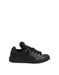 Baskets basses en cuir noir Dolce & Gabbana Portofino, chaussures de sneakers élégantes et décontractées.