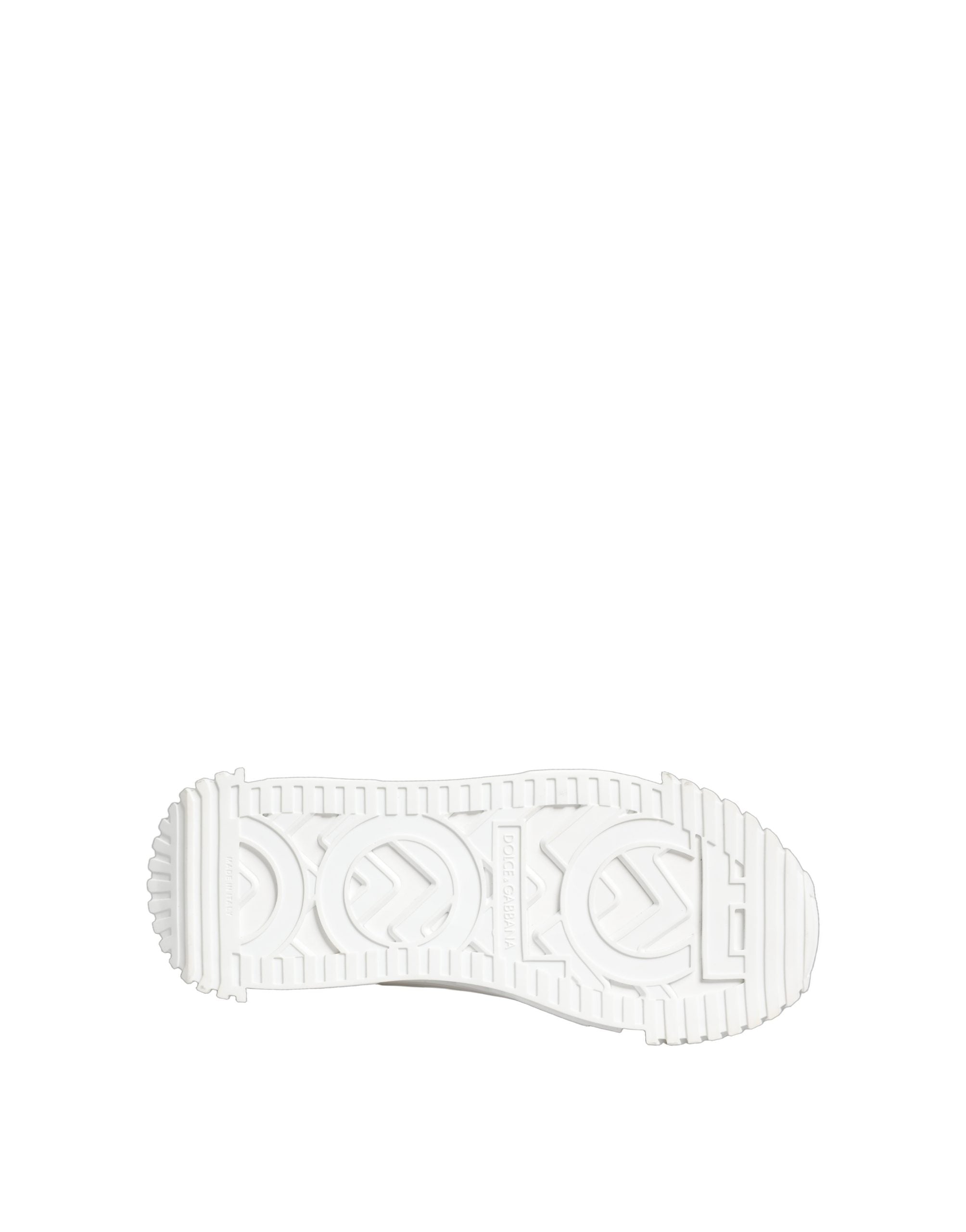 Chaussures sneakers basses Dolce & Gabbana NS1 bleu et blanc, style décontracté et tendance, vue de face.
