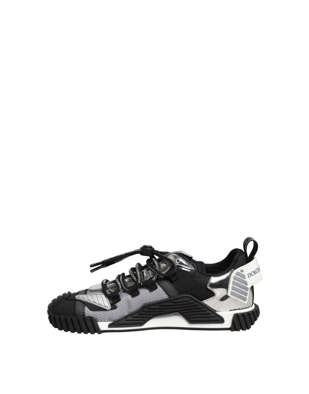 Chaussures sneakers basses multicolores Dolce & Gabbana NS1 pour hommes, vue de face avec détails de design coloré.