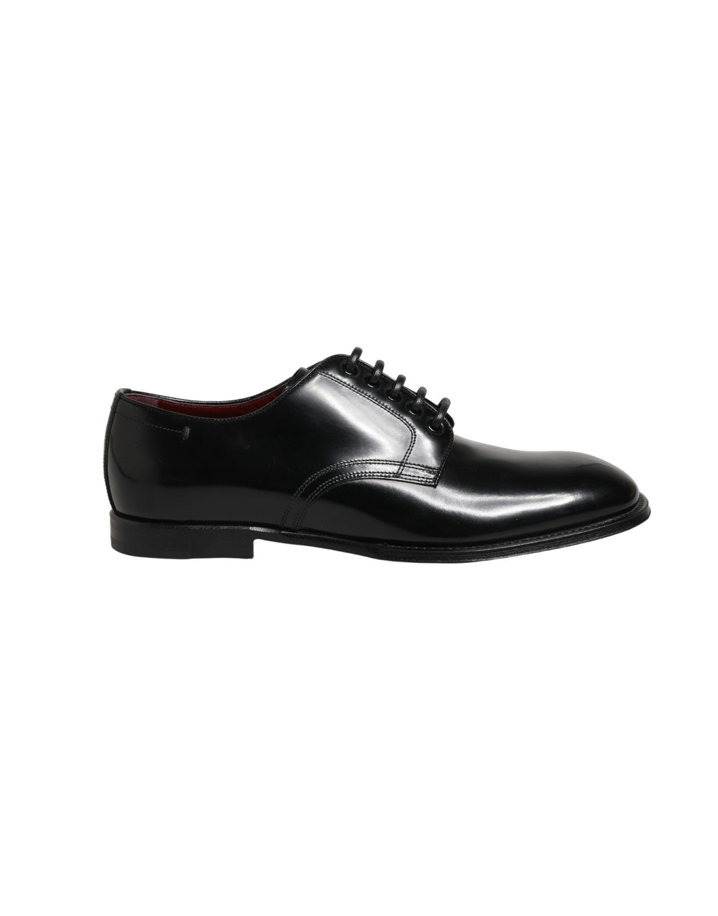 Chaussures Derby en cuir de veau noir de Dolce & Gabbana pour homme, élégantes et classiques, avec lacets et finitions raffinées.