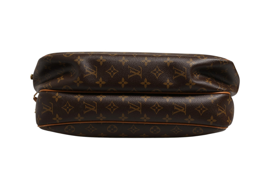 Sac à bandoulière Louis Vuitton Monogram Reporter GM en toile avec poignée en cuir et fermeture métallique.