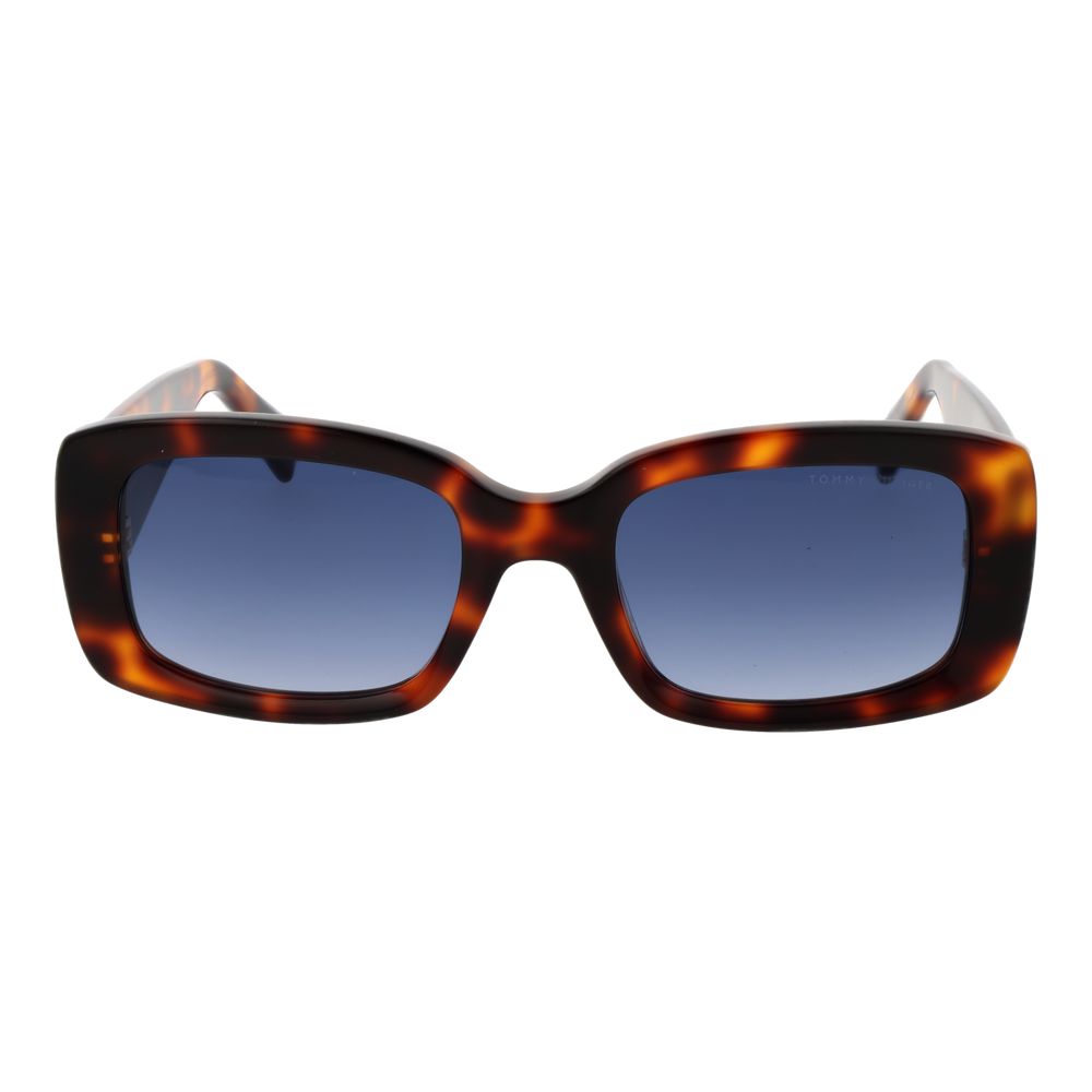 Lunettes de soleil marron en acétate de la marque Tommy Hilfiger, style élégant avec monture en acétate.