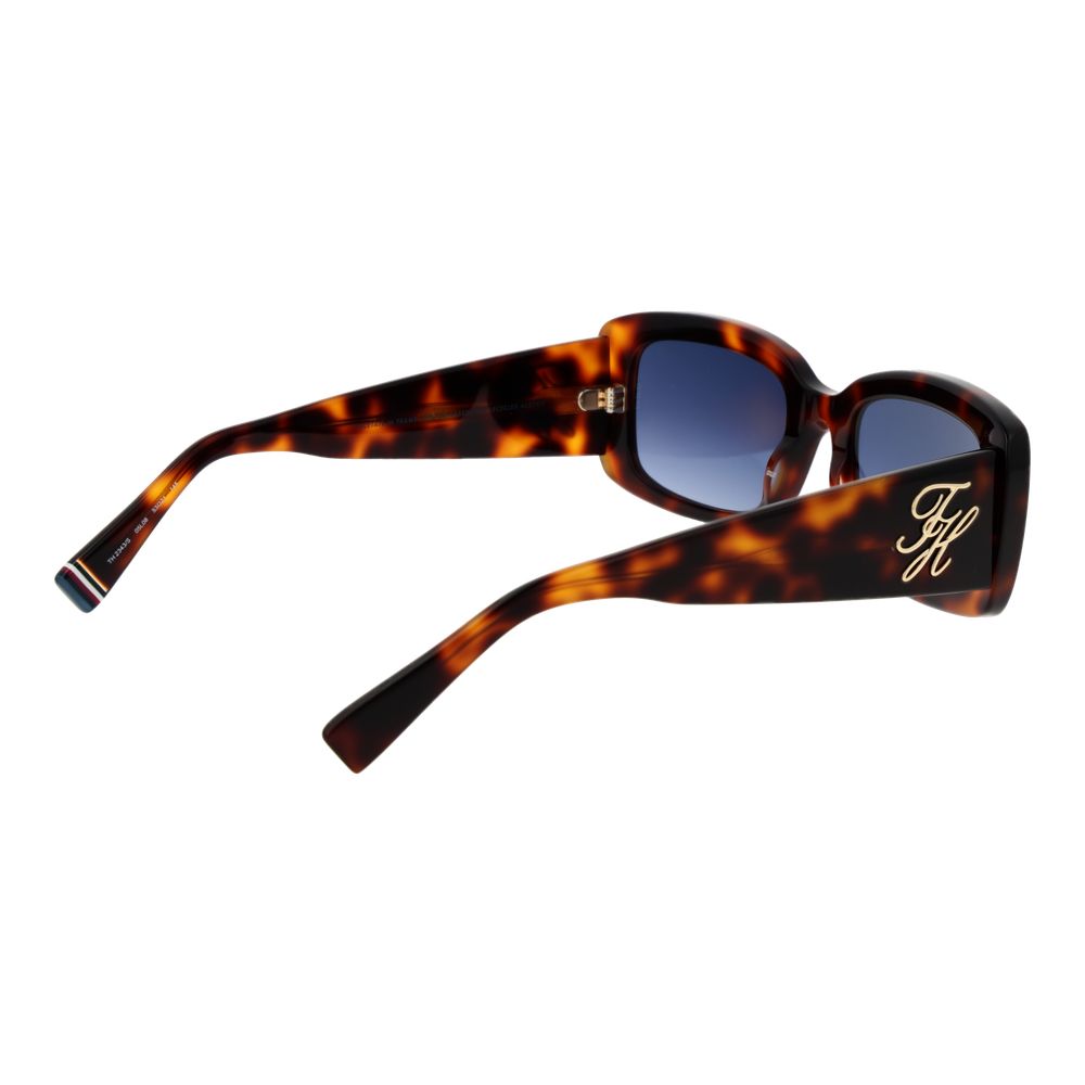 Lunettes de soleil marron en acétate de la marque Tommy Hilfiger, avec monture élégante et design moderne.