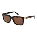 Lunettes de soleil Guess marron en acétate, style élégant avec monture ronde et branches épaisses, pour un look tendance.