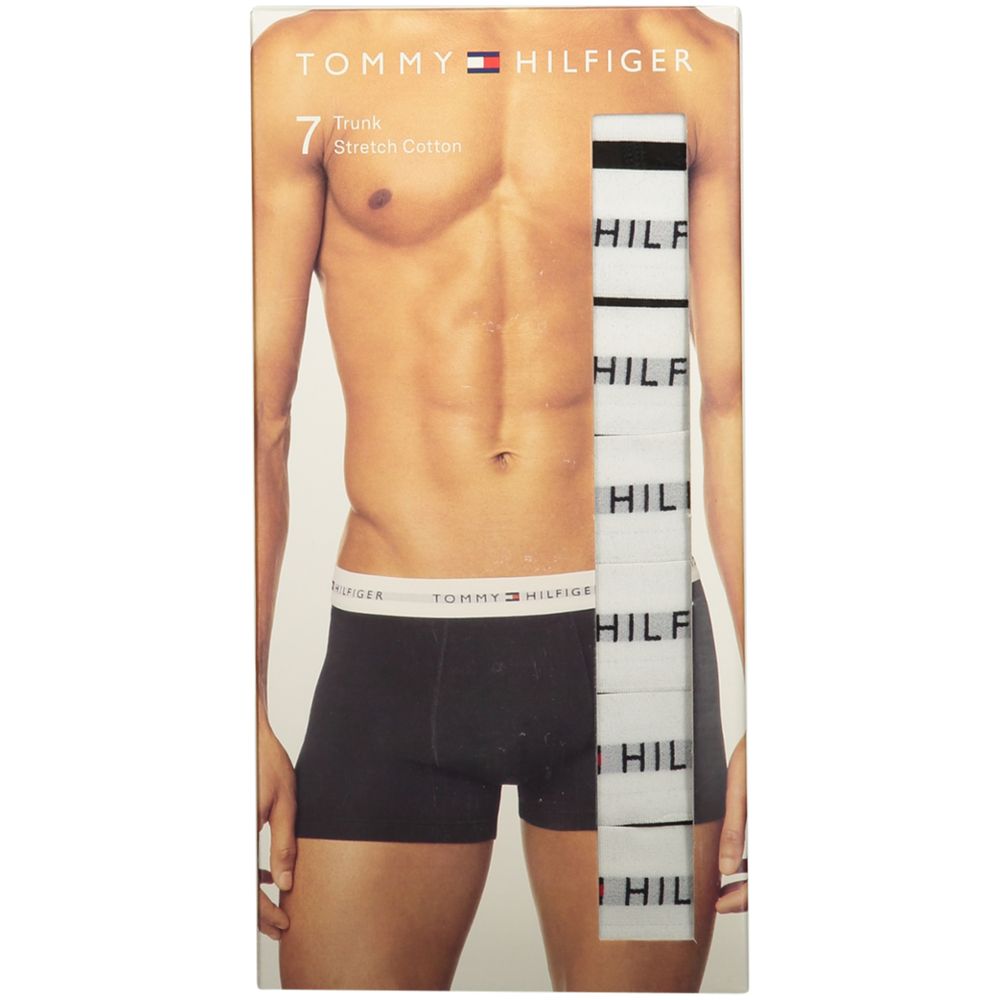 Sous-vêtements pour hommes Tommy Hilfiger en coton noir, vue de face, confortables et élégants.