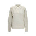 Sweatshirt beige en soie de Calvin Klein, style décontracté avec logo discret, épaules larges, tissu doux et élégant.