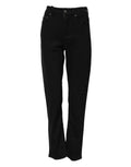 Jeans boyfriend en coton stretch noir de Dolce & Gabbana, coupe décontractée et détails modernes visibles sur l'image.