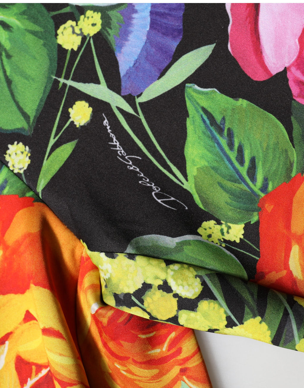Leggings Dolce & Gabbana à fleurs multicolores en jersey stretch, pantalon élégant et confortable pour femmes.
