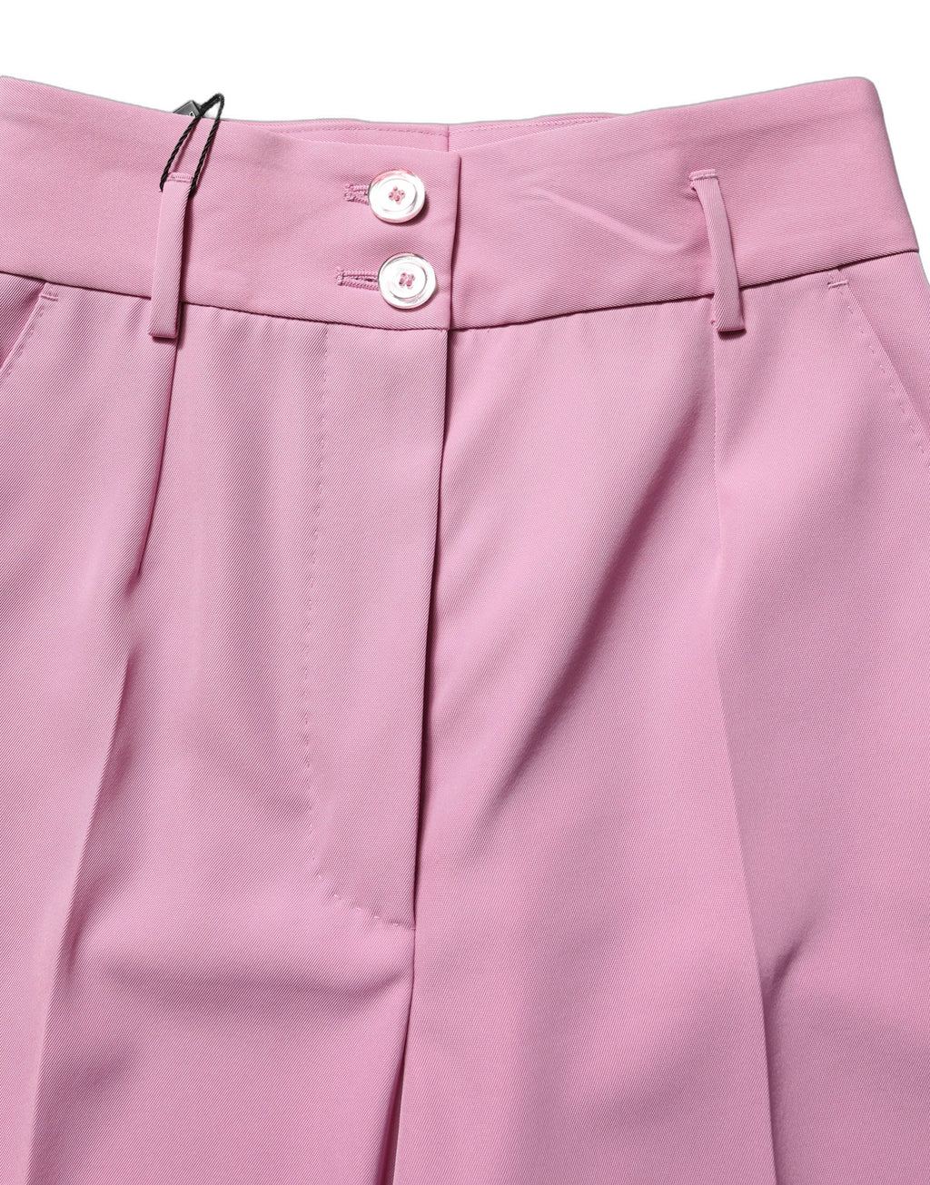 Pantalon rose à taille haute en polyester de Dolce & Gabbana, style élégant et moderne pour femme.
