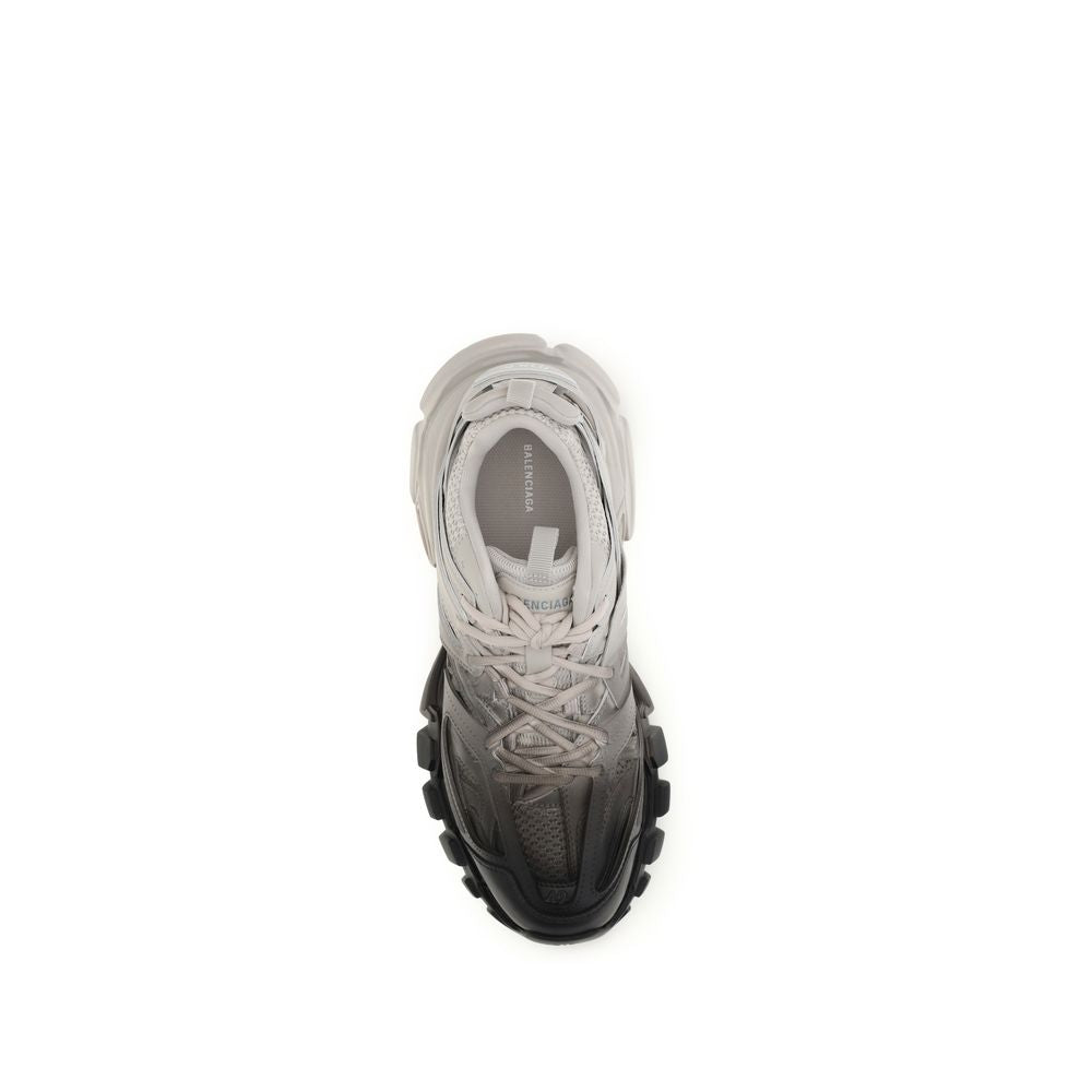 Chaussures de sport Balenciaga en polyamide gris, baskets athlétiques modernes avec semelle épaisse et design tendance.