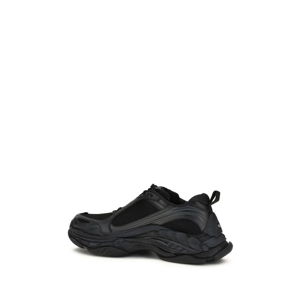 Chaussures de sport Balenciaga en polyester noir, baskets athlétiques modernes et élégantes avec design tendance.