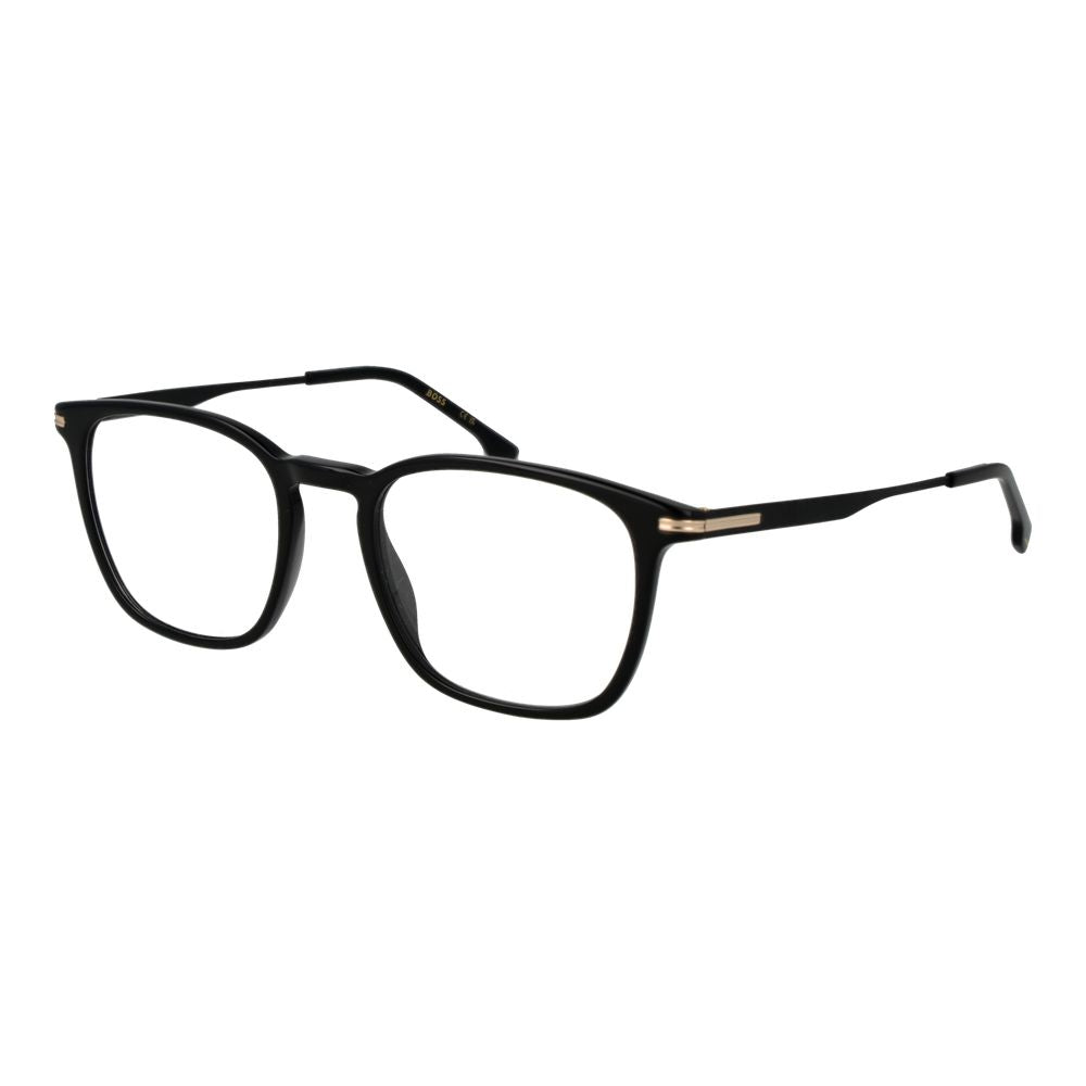 Lunettes en acétate noires de la marque Hugo Boss, monture élégante pour un style sophistiqué.