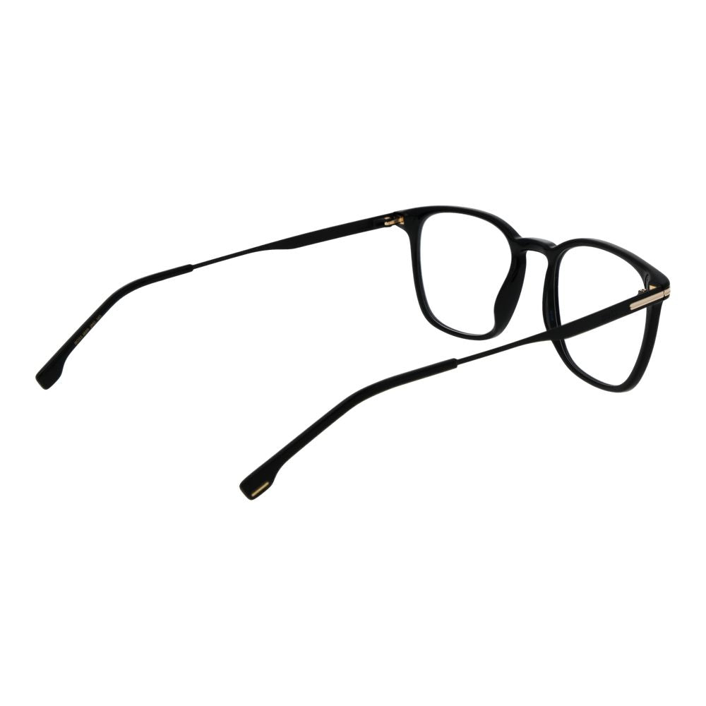 Lunettes en acétate noires Hugo Boss avec monture élégante et moderne, vue de face.