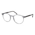 Lunettes en acétate grises de la marque Hugo Boss, monture élégante pour homme ou femme.