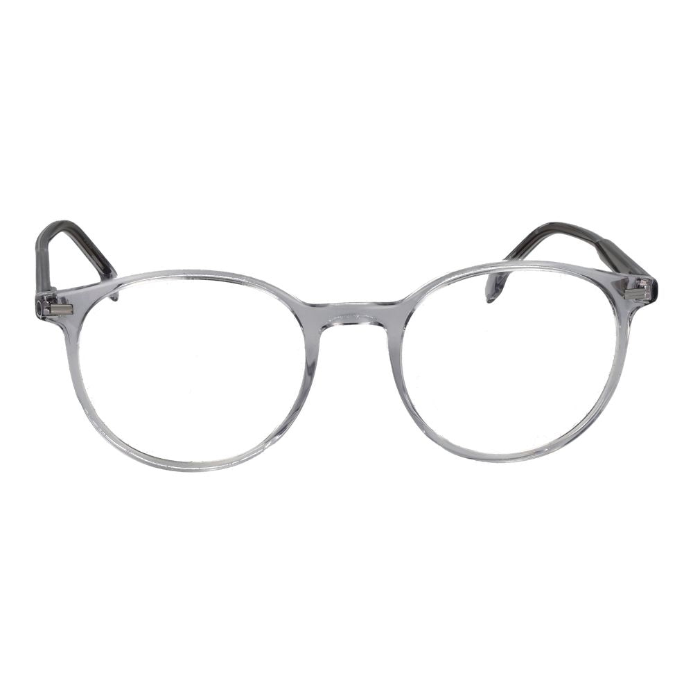 Monture de lunettes en acétate grise Hugo Boss, style élégant et moderne, vue de face avec détails de la monture.