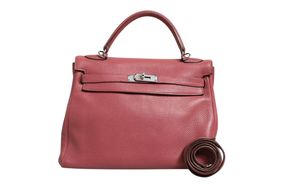 Hermès Kelly 32 Rouge H Togo Retourne Palladium