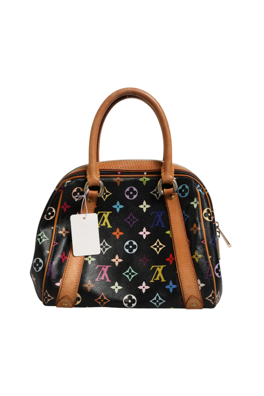 Sac à main Louis Vuitton Priscilla en toile Monogram Multicolor noire, élégant et spacieux avec détails de luxe.