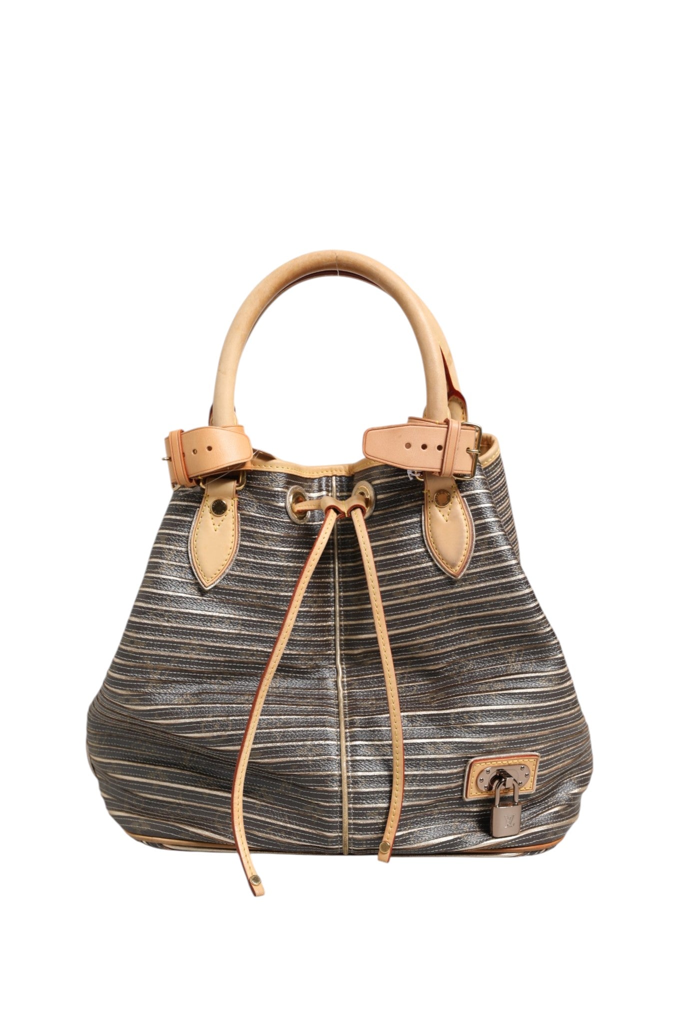 Sac Louis Vuitton Eden Neo en toile Monogram Argent, édition limitée, avec détails en cuir et logo LV visible.