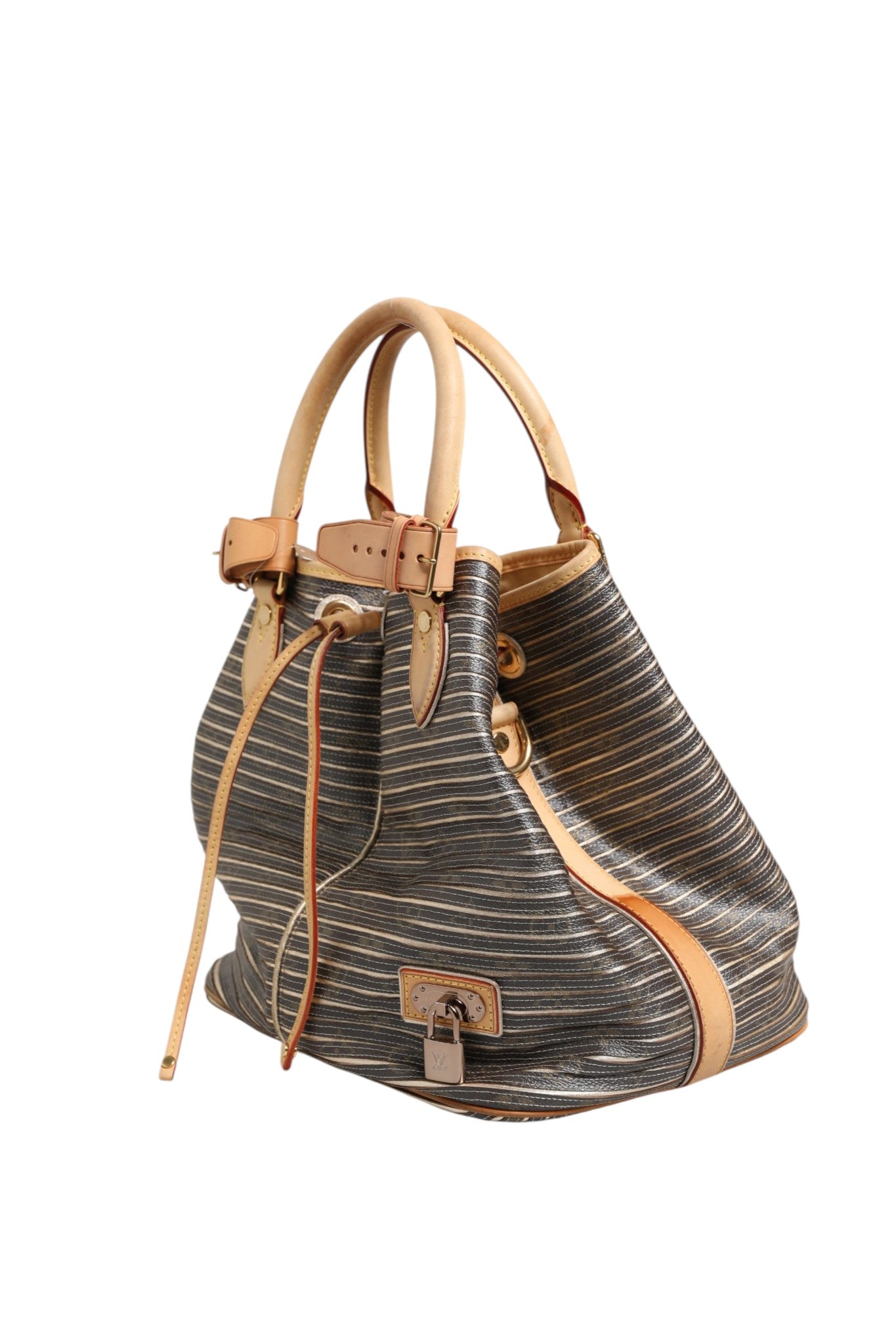 Sac Louis Vuitton Eden Neo en toile Monogram Argent en édition limitée, avec détails en cuir et logo emblématique.