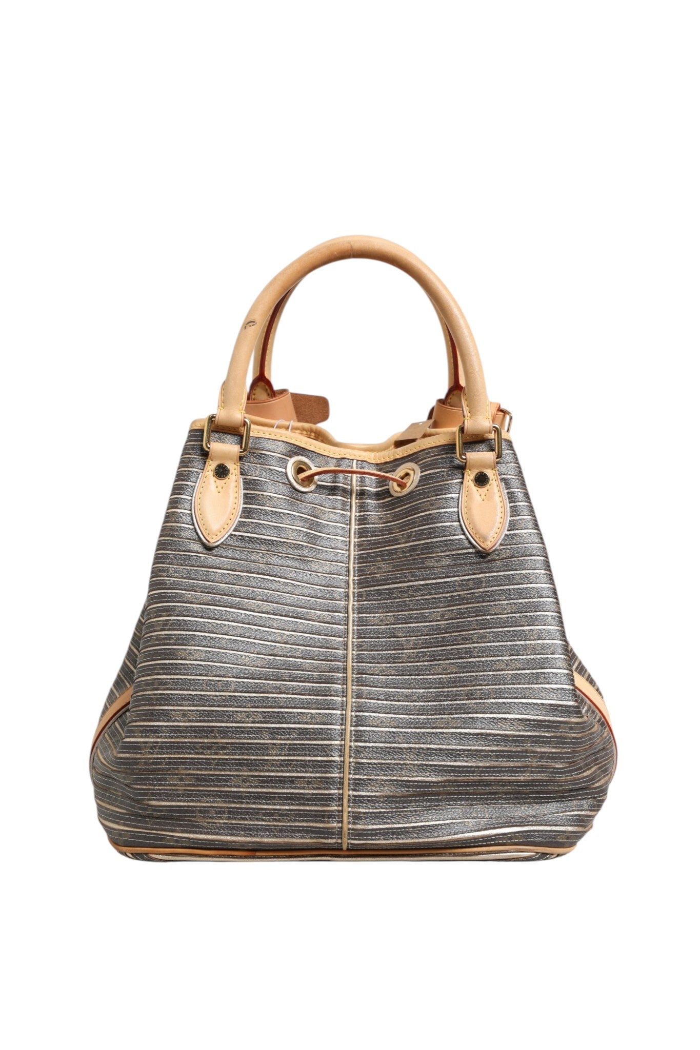 Sac Louis Vuitton Eden Neo en toile Monogram Argent, édition limitée, avec détails en cuir et logo emblématique.