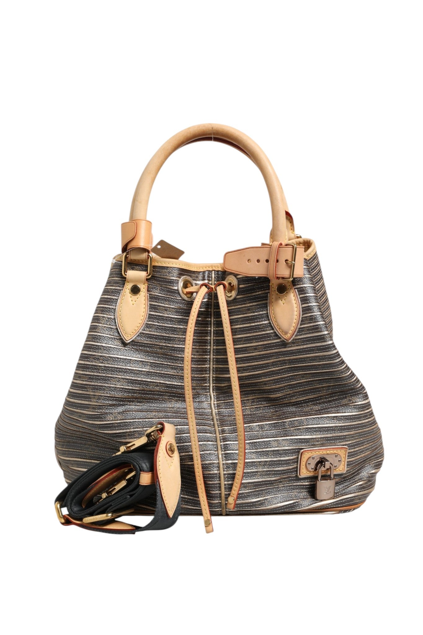 Sac Louis Vuitton Eden Neo en toile Monogram Argent, édition limitée, avec détails en cuir et logo monogramme visible.