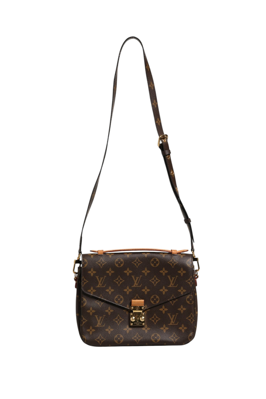 Pochette Métis Louis Vuitton en monogramme, sac en cuir avec poignée en cuir et fermeture éclair, design élégant et sophistiqué.