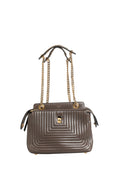 Sac à main Fendi en cuir d'agneau matelassé marron avec motif à pois, petit sac à bandoulière Dotcom Click.
