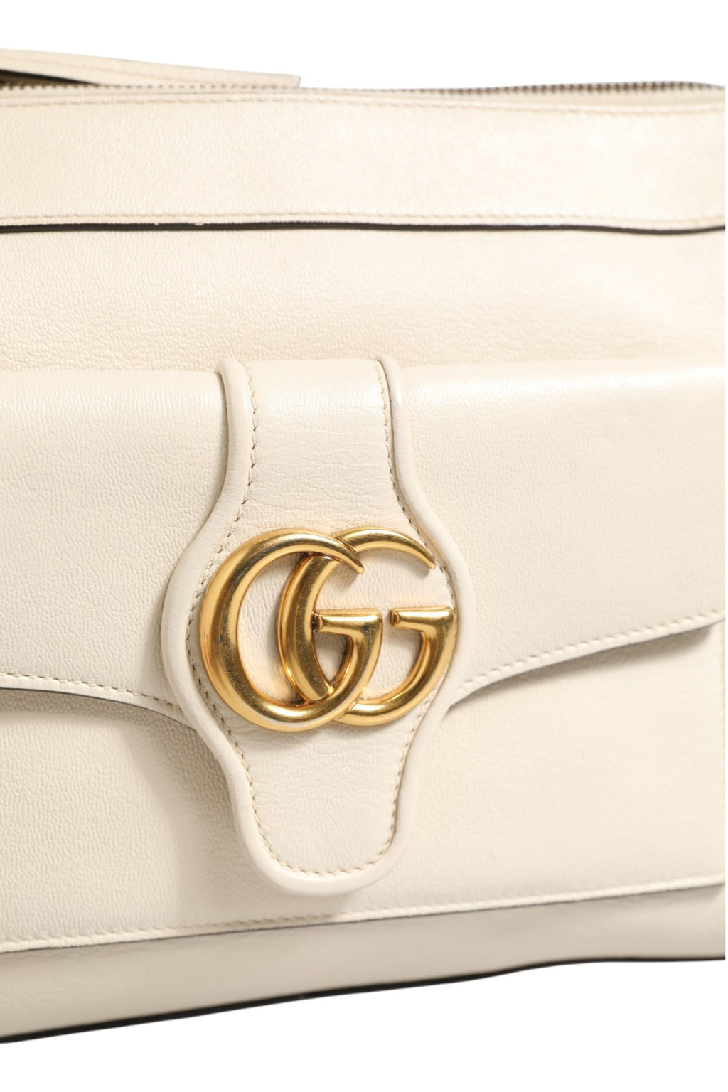 Gucci Arli Kleine Umhängetasche Weißes Leder
