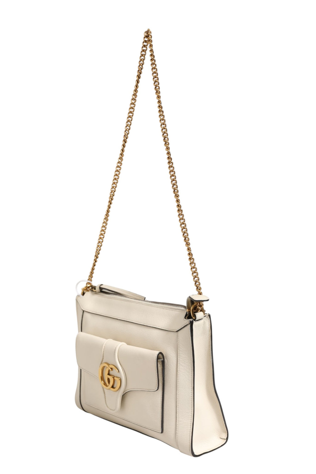 Gucci Arli Kleine Umhängetasche Weißes Leder