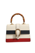 Sac à main Gucci Dionysus en cuir colorblock avec poignée en bambou, élégant et chic, pour un style sophistiqué.