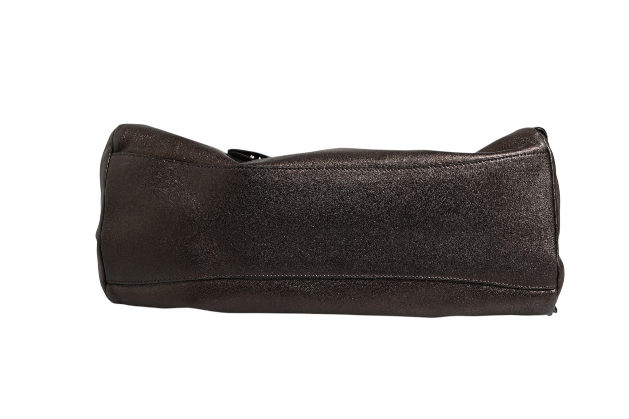 Sac à main Prada en cuir Nappa métallique avec volants, sac d'épaule élégant et tendance.