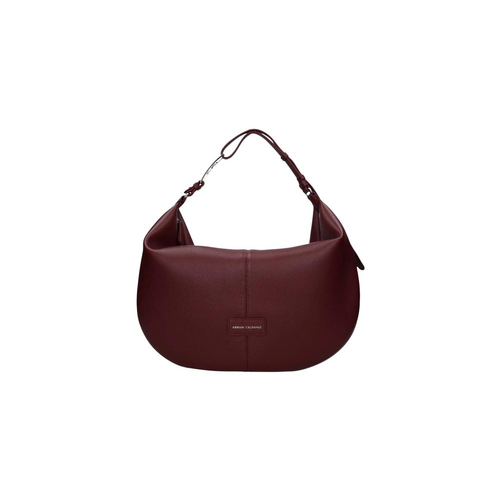 Sac à main en polyester bordeaux Armani Exchange, design élégant avec détails modernes, idéal pour un look sophistiqué.