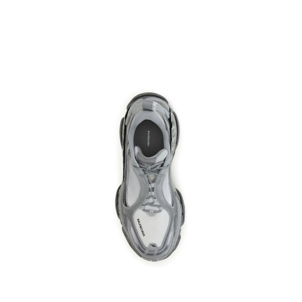 Chaussures de sport gris en polyéthylène Balenciaga, sneakers athlétiques modernes avec design épuré et confort.
