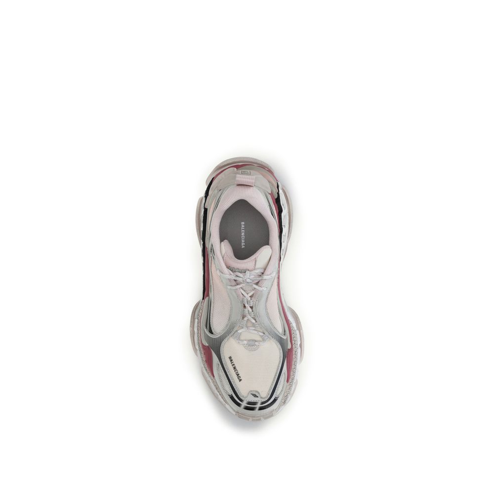 Chaussures de sport Balenciaga multicolores en polyéthylène avec design moderne et coloré, vue de face.