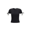 T-shirt noir en coton de Burberry, coupe classique, avec logo discret visible sur le devant.