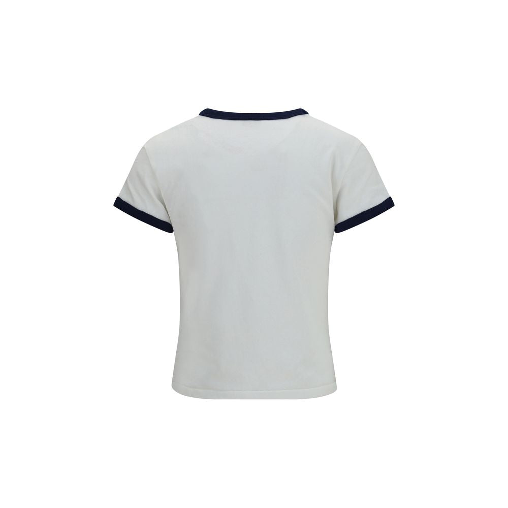 T-shirt blanc en coton de la marque Kenzo, coupe classique et logo Kenzo visible sur la poitrine.
