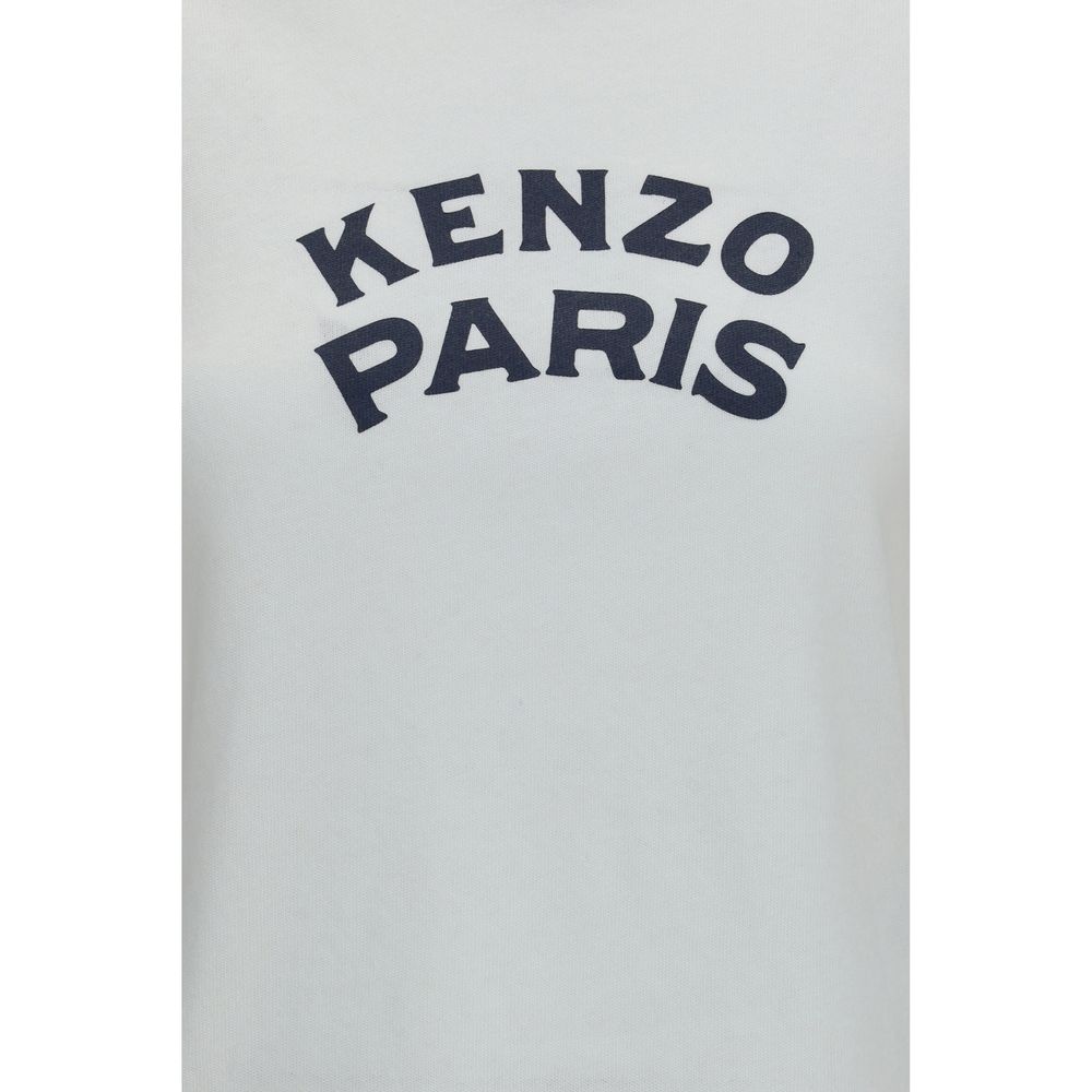 T-shirt blanc en coton de la marque Kenzo, visible avec un design simple et confortable.