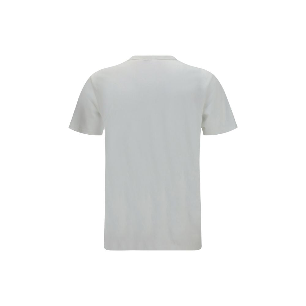 T-shirt blanc en coton de la marque Kenzo, coupe classique avec logo discret sur la poitrine, porté sur mannequin.
