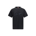 T-shirt noir en coton de la marque Kenzo, vue de face avec le logo Kenzo visible sur le devant.