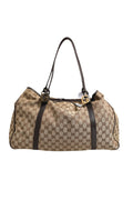 Gucci Beige- und Schwarz-Canvas Twins Medium Tragetasche