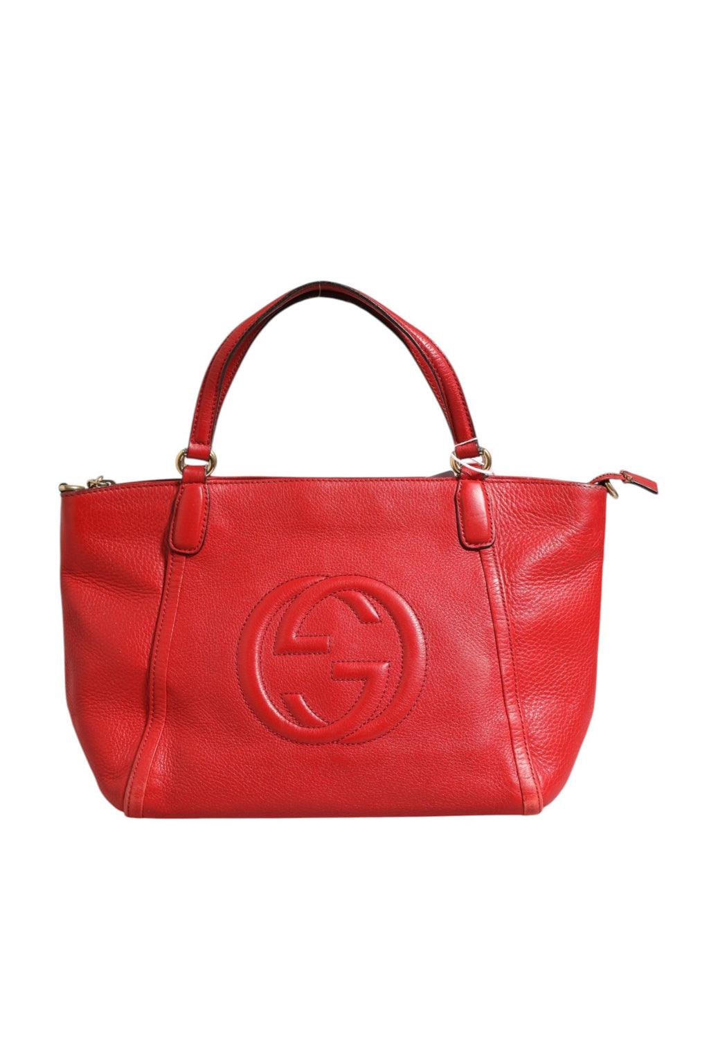 Sac Gucci Soho en cuir noir, petit modèle avec poignée en cuir et logo Gucci visible, élégant et pratique.