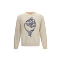 Sweatshirt beige en coton de la marque Kenzo, coupe décontractée avec logo discret sur la poitrine.