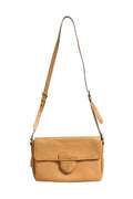 Prada Sidonie Schultertasche aus beigem genarbtem Leder