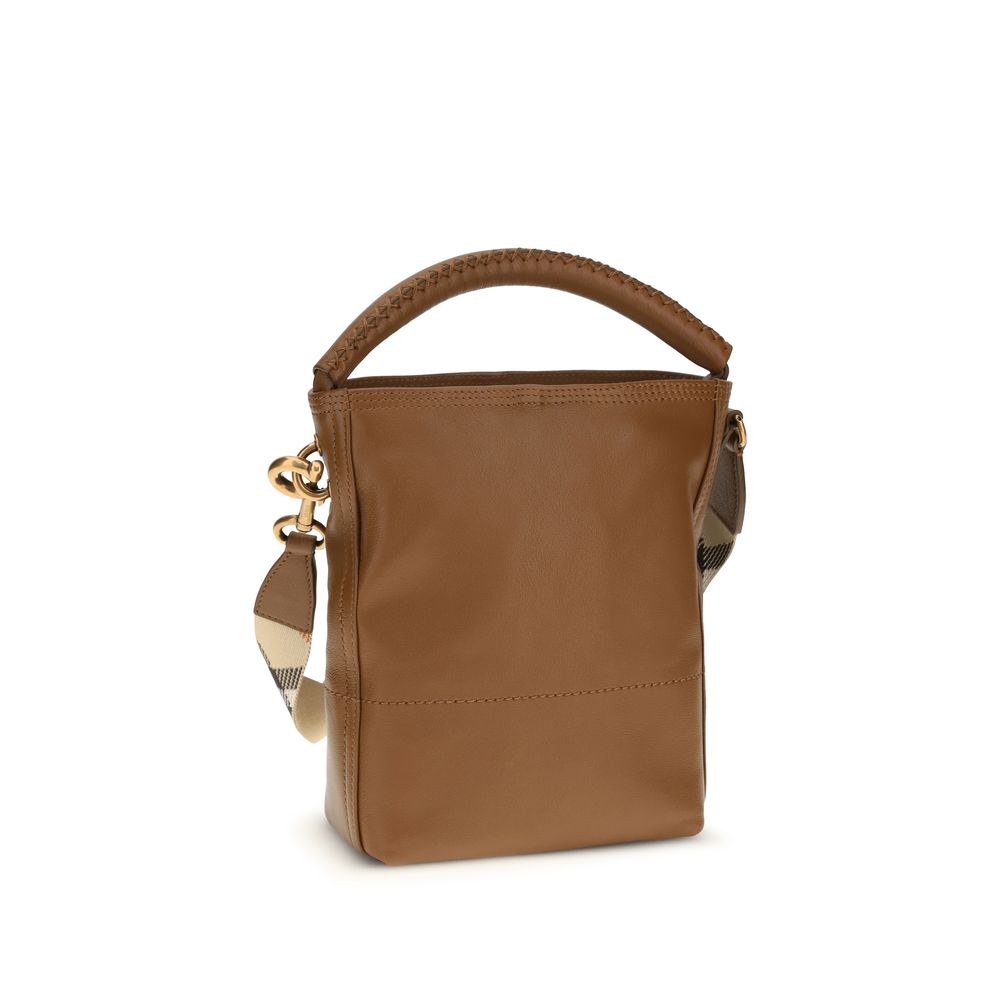 Sac à main Burberry Bos Taurus en cuir de veau marron, sac à bandoulière élégant et sophistiqué.