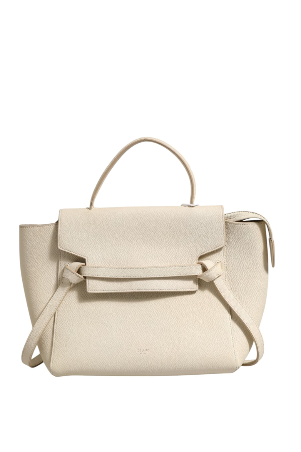 Celine Nano Belt Bag Genarbtes Kalbsleder Chalk
