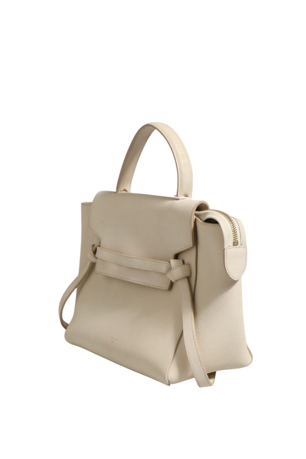 Celine Nano Belt Bag Genarbtes Kalbsleder Chalk