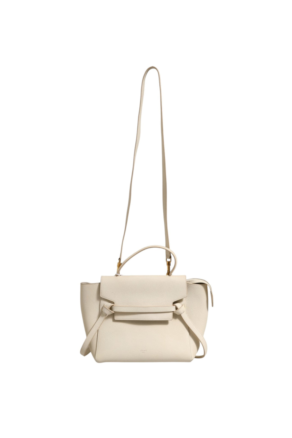 Celine Nano Belt Bag Genarbtes Kalbsleder Chalk