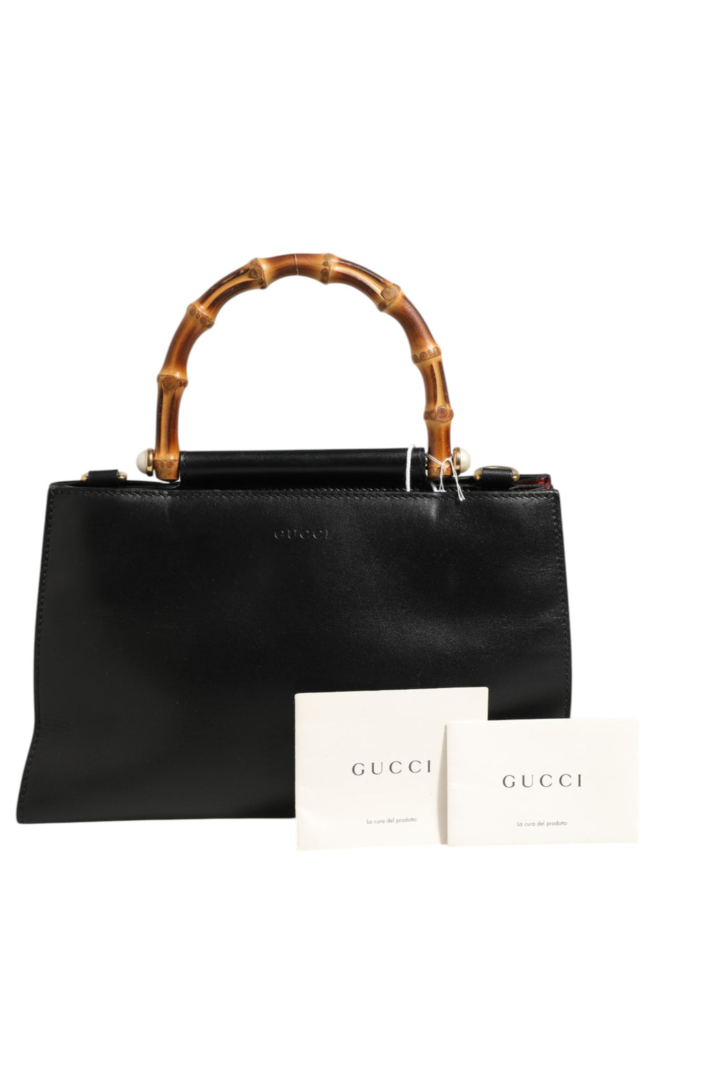 Gucci Nymphaea Bambus Henkeltasche aus Leder